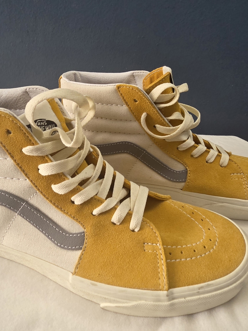 Vans Sk8-Hi Suede High Top Sneakers - Mustard Yellow - Picture 4 of 8